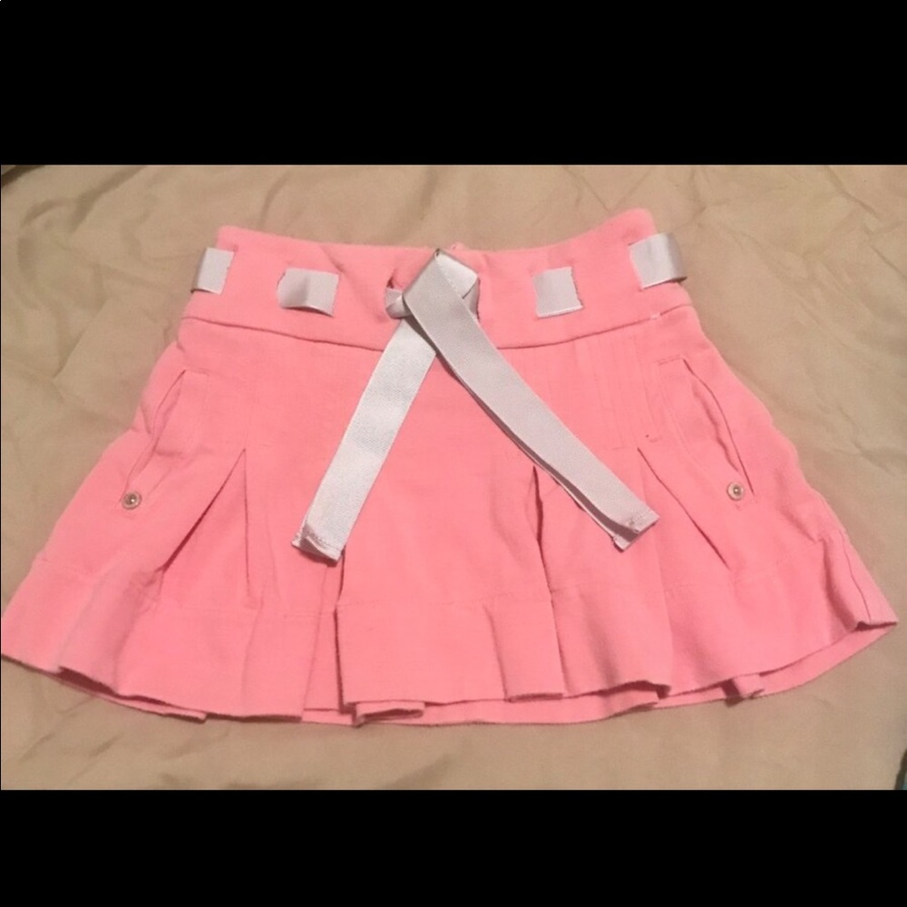 Pink French designer mini skirt